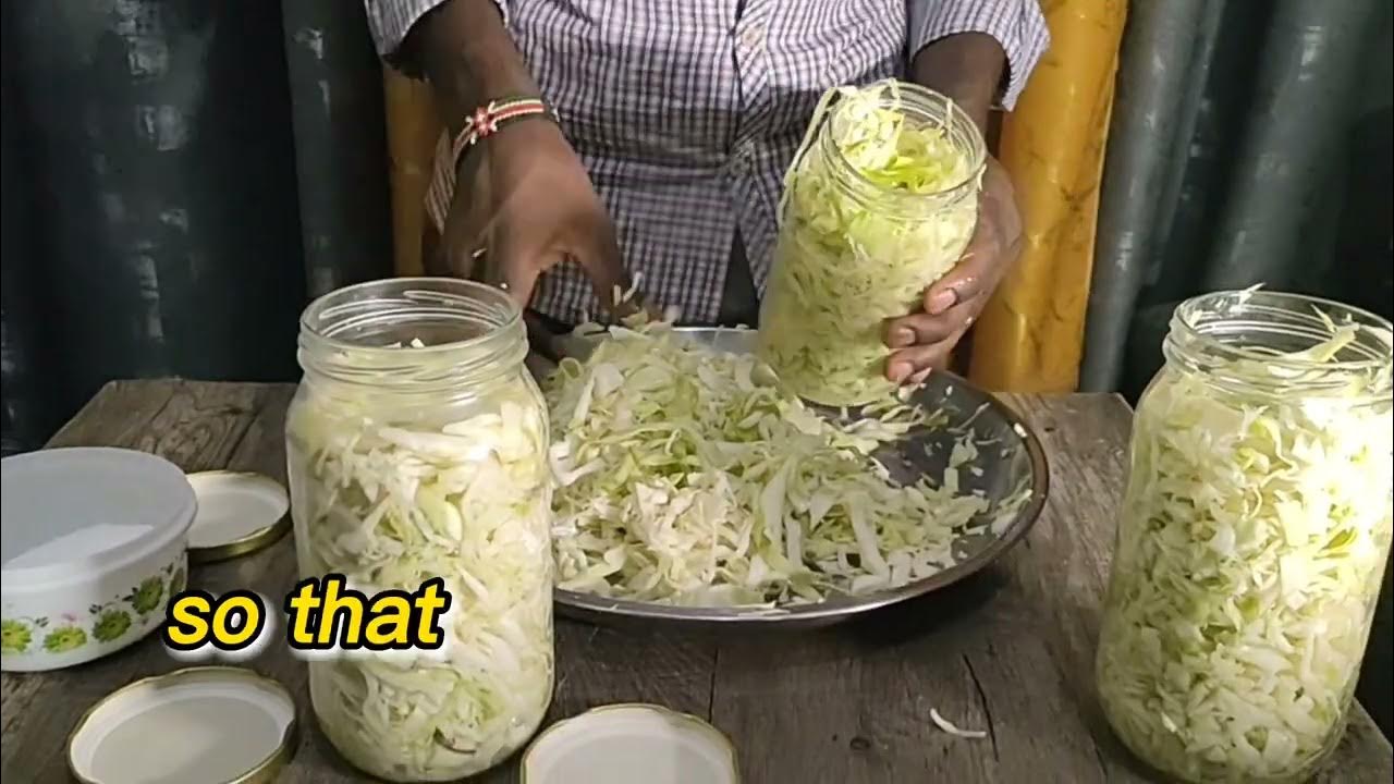 Procedure For Making Fermented Cabbage(SAUERKRAUT) YouTube