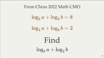 2022 China Math Competition - Log Base 2 and Change of Base