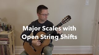 Lesson: Major Scales with Open String Shifts for Classical Guitar