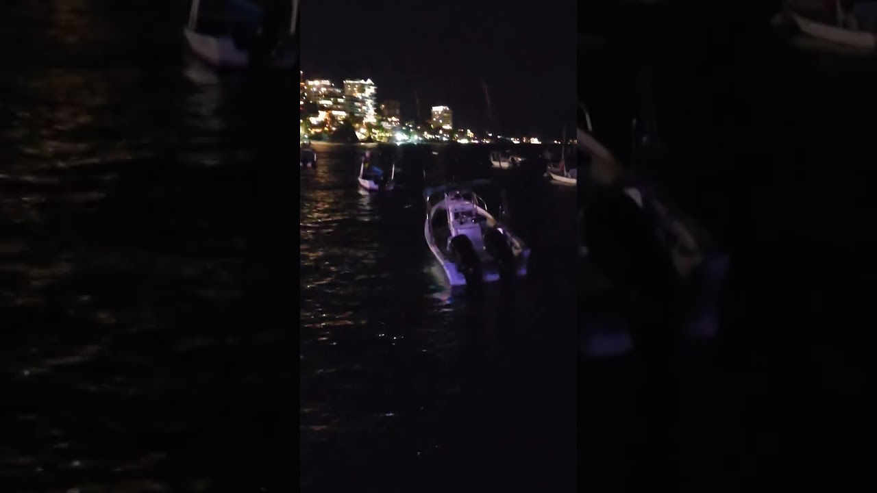 Night fishing at the pier in Puerto Vallarta ! 