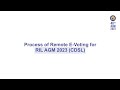Process of remote e-voting for RIL AGM 2023 (CDSL)