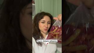 Reflüsü olan yemesin peynir dolgulu jalapeno🌶️ #jalapeno #peynirdolgulujalapeno #turşu #viralvideo