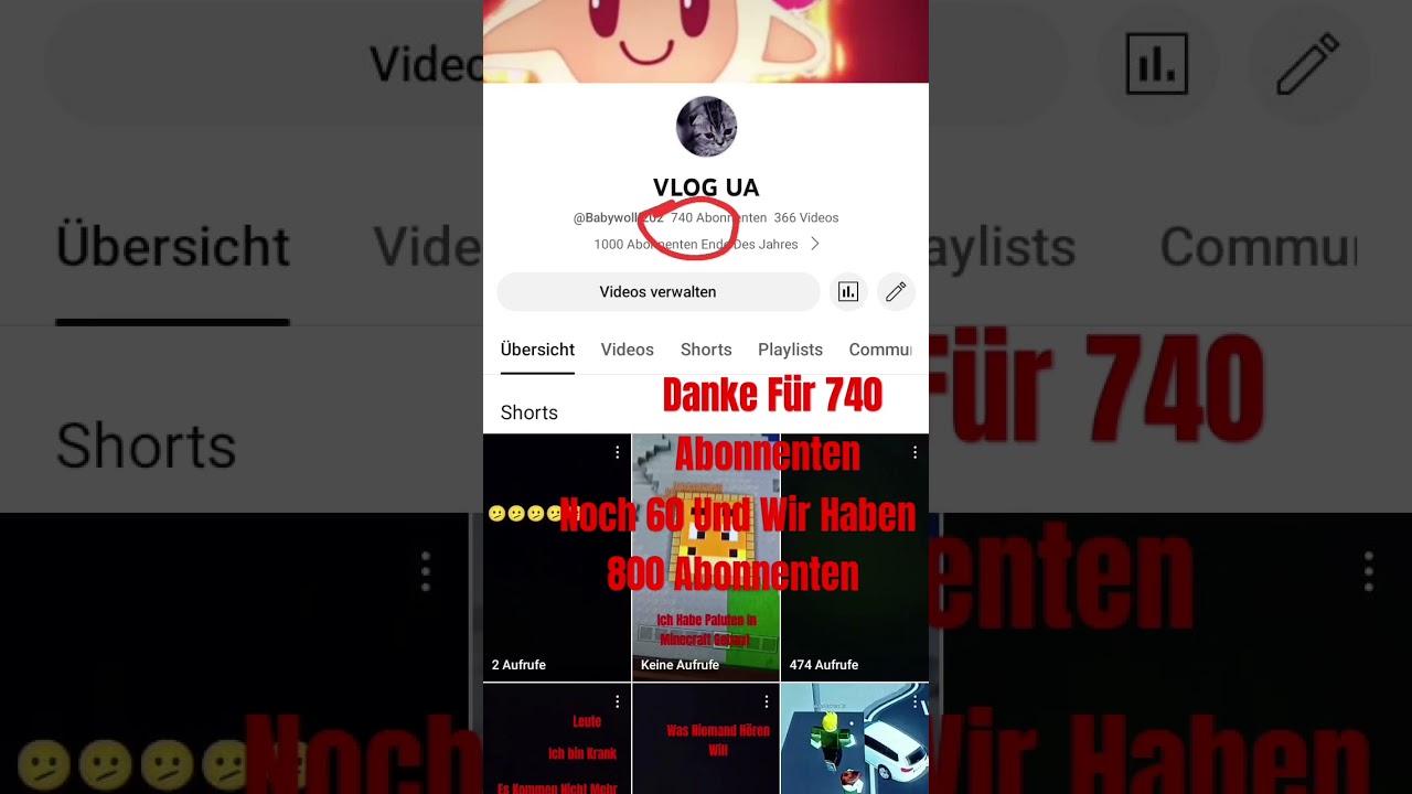 Wir Sind 740 Abonnenten Danke