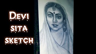 #Deepika chikhalia as Devi sita sketch #drawing #art #pencilsketch #artistminiworld #shorts