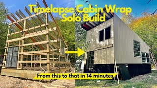 Wrapping my Tiny Off Grid Cabin in Metal