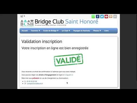 Tutoriel RealBridge Comment s'inscrire au tournoi du BCSH