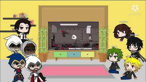 Fandoms react to madness combat tricky (MHA, AC and LOKI)