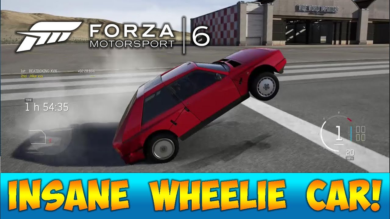 Forza 6: INSANE WHEELIE CAR - Pulls Huge Wheelies!