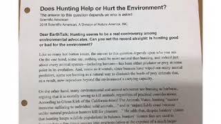 Does Hunting Help or Hurt?