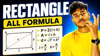 Area perimeter and diagonal of rectangle | Rectangle-आयत | Mensuration | Titulus basic math |