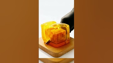 Cutting a Minecraft Honey Block 🍯 #asmr #minecraft #ai