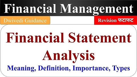 Financial Statement Analysis in hindi, financial management,
