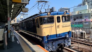 【宇都宮配給】配8936レ EF65形1000番台1115号機 ＋ホキ800形 2B  赤羽駅 通過シーン