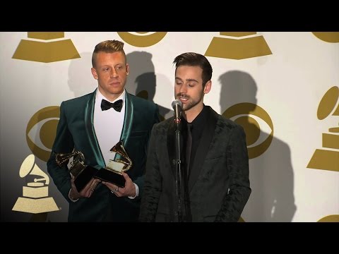 Macklemore & Ryan Lewis in TV/Radio Room at 56th Annual GRAMMY Awards | GRAMMYs