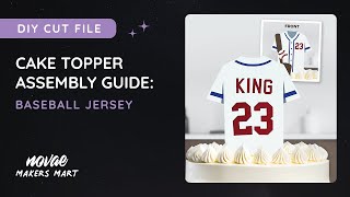 Baseball Jersey Cake Topper SVG | DIY Baseball Themed Cupcake Topper