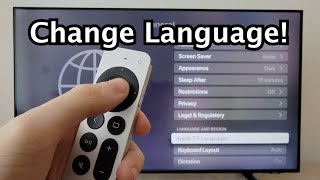 Apple TV 4K How to Change Language! (2022 or Any Gen)