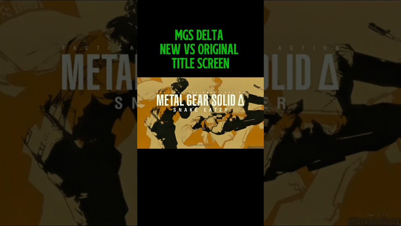 MGS Delta New vs Original Title Screen 