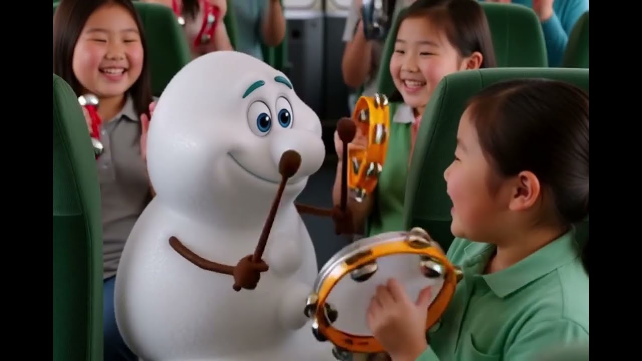 Поездка на автобусе Фрости ❄️🚌 | Весёлое зимнее приключение, рождественские детские песенки для д...