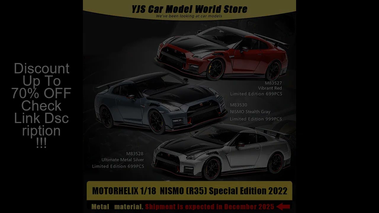 MOTORHELIX diecast model 1/18  NISMO (R35) Special Edition 2022  static ornament Holiday gift collec