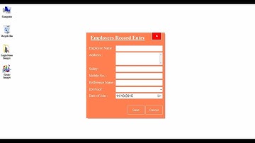How to Create Employees Record Entry Form Unique Design in Csharp Visual Studio 2010
