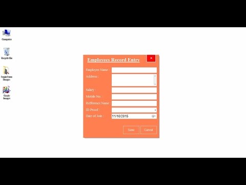 How to Create Employees Record Entry Form Unique Design in Csharp Visual Studio 2010