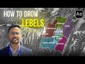 Easiest Way to Drow Lebels #aftereffects