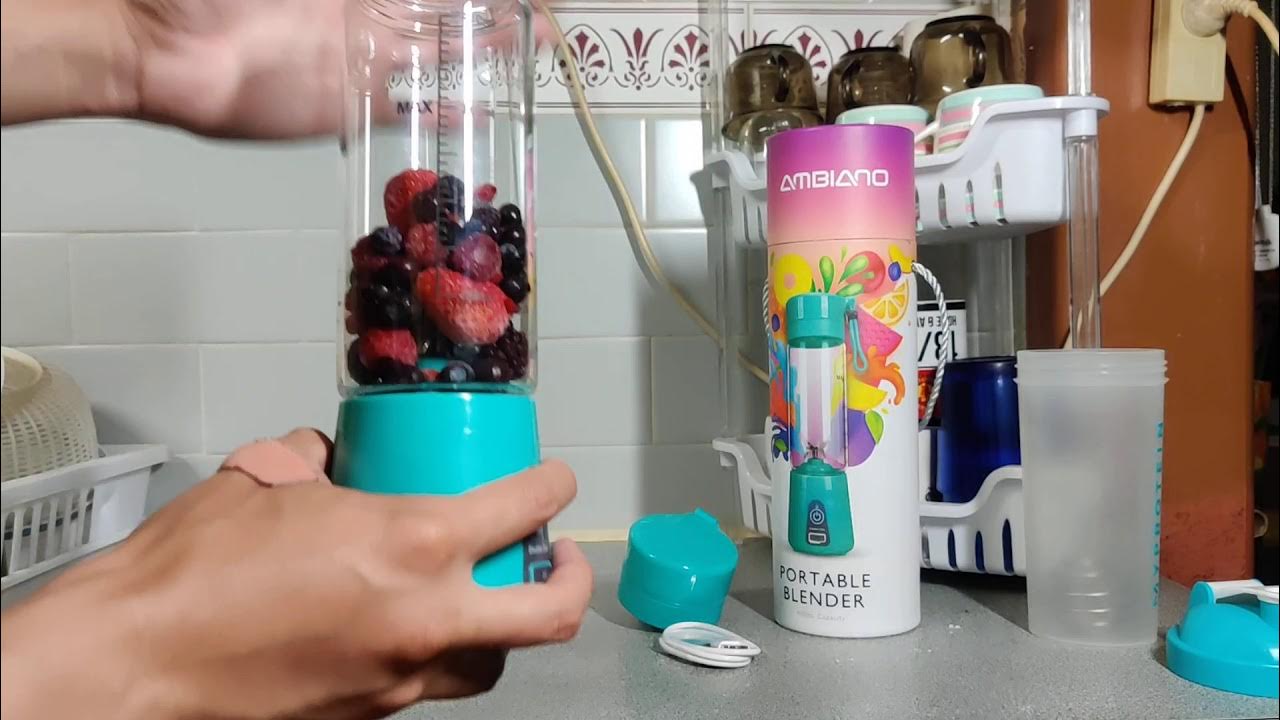 Aldi Ambiano Portable Blender Unboxing + Review YouTube