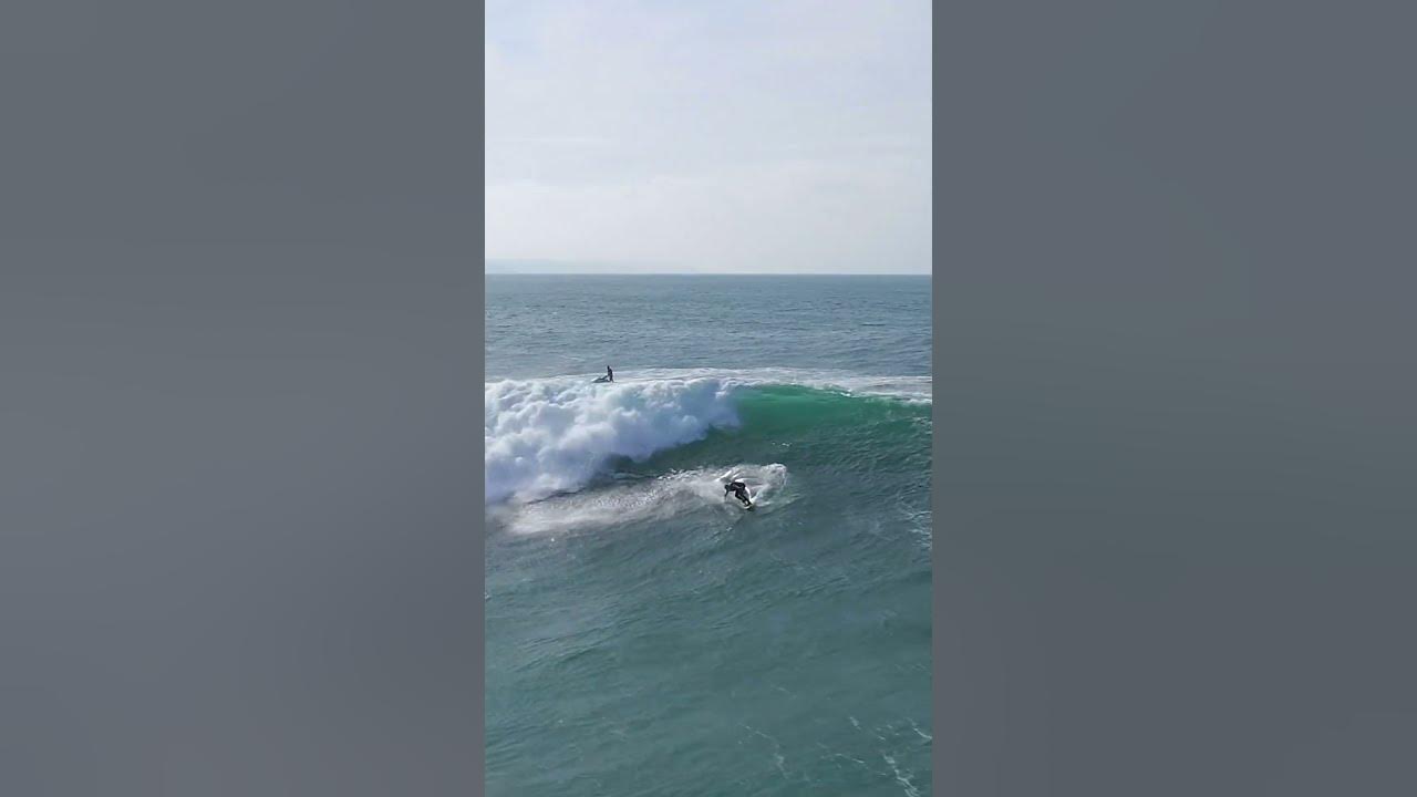 Lucas Fink playing with Skimboard in Nazaré Big Waves YouTube