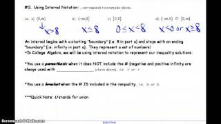 1.7 Interval Notation