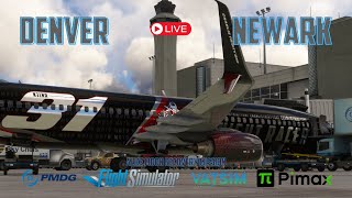 Flying VR LIVE! | PMDG 737 | Leg 1 Denver to Newark | Pimax Crystal | VATSIM | VR | 2024