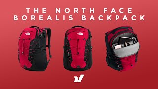 the north face borealis backpack red