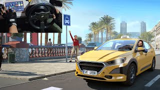 Taxi Life: A City Driving Simulator With Thrustmaster T300RS GT Steering Wheel! Best Taxi Simulator?