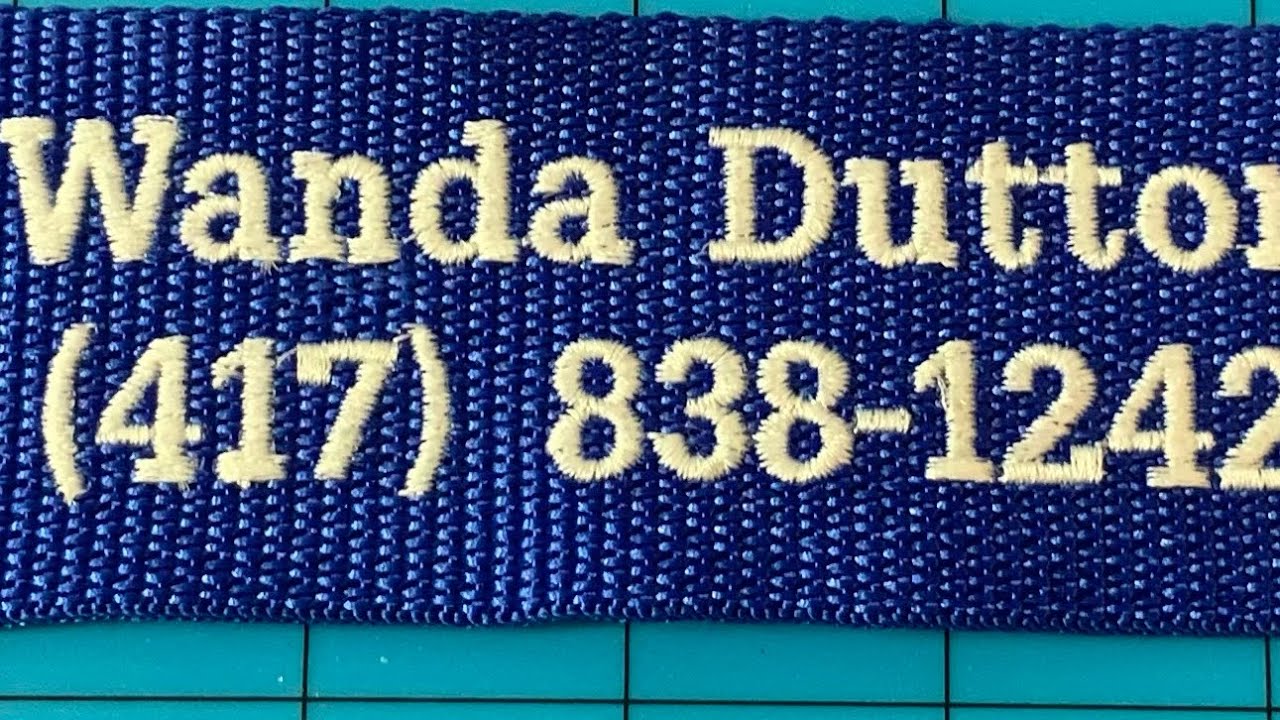 How to embroider on bing, dog collars, ribbon etc. YouTube