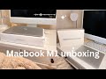 NEW MACBOOK AIR M4 Aesthetic Unboxing☁️🤍🫧 silver, accessories + iOS setup 📦✨