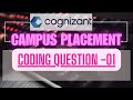 Cognizant coding  question -01 || 2025 Batch