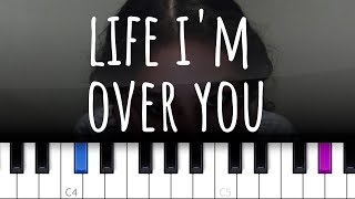 Zevia - life, im over you (piano tutorial)