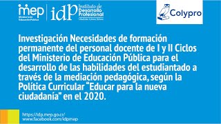 Investigación necesidades formación permanente docente para desarrollar habilidades en estudiantes