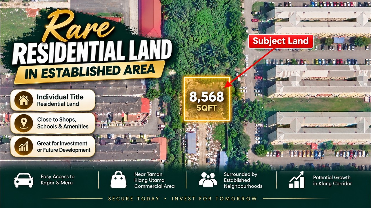 [Owner Auction™] 8,568 Sqft Land for Future Investment | Klang