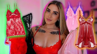 4K TRANSPARENT Lingerie Dresses TRY ON with Mirror View!   Alanah Cole TryOn