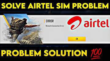AIRTEL SIM NETWORK CONNECTION ERROR | NETWORK CONNECTION ERROR IN FREE FIRE | FIX PROBLEM #shorts