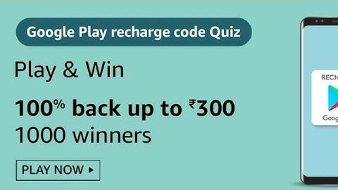 Amazon Google Play recharge Quiz answers today l December 16 ,2020