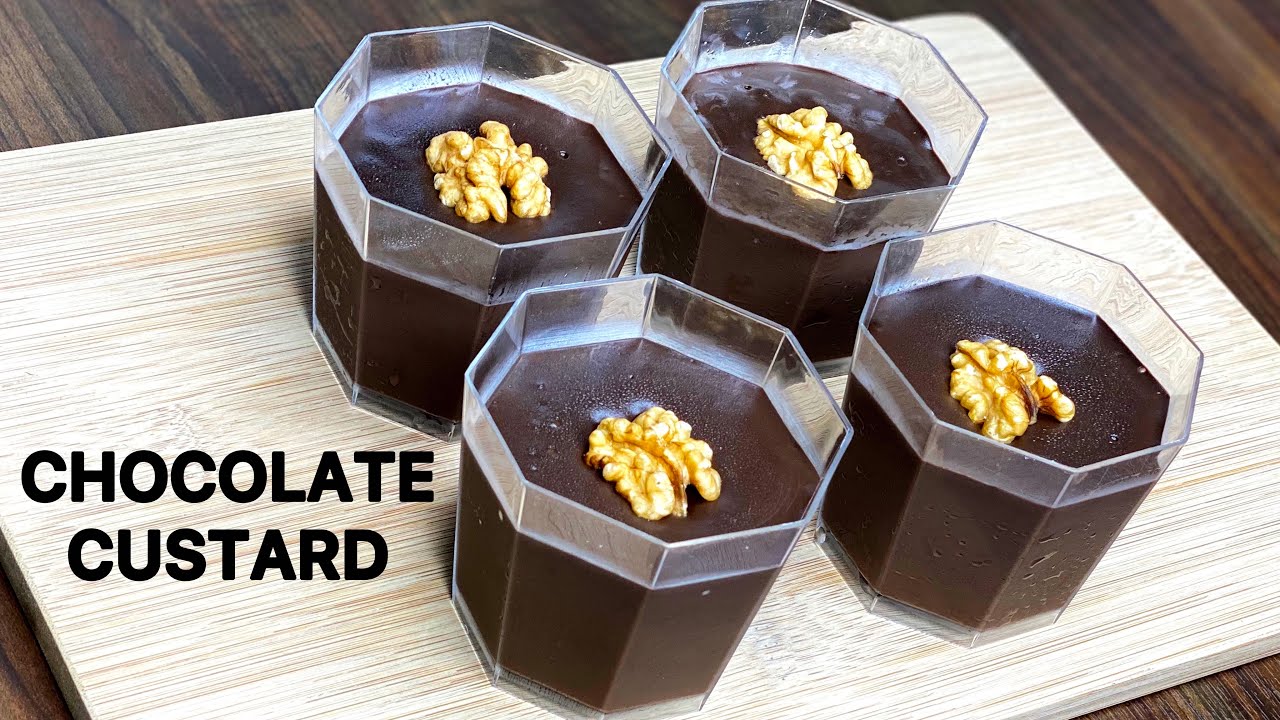 Chocolate Custard Recipe in 10 Minutes | Chocolate Pudding Dessert Recipe | Eggless Dessert