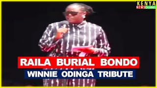 Raila last born Daughter Winnie Odinga EMOTIONAL TRIBUTE Speech during burial in Bondo