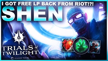 I GOT FREE LP BACK FROM RIOT!?! SHEN! | League of Legends