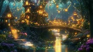 Magical Forest at Night For Deep Sleep | Background Music &amp; Nature Sounds Make the Mind Relax, Study