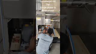 installation vfd 7hp single phase to three phase