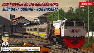 DINAS KA 83 SANCAKA SORE SURABAYA-JOGJA DI RUTE TRAINZ SIMULATOR REAL SCALE BY ANDREWS PRODUCTION