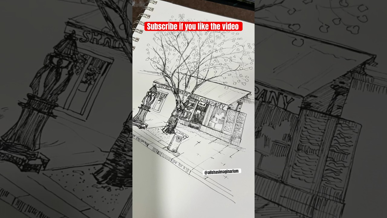 Simple Perspective Drawing Tutorial | Urban Sketch for Beginners 