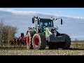 Fendt 722 et son dchaumeur kverneland  la prparation du semis