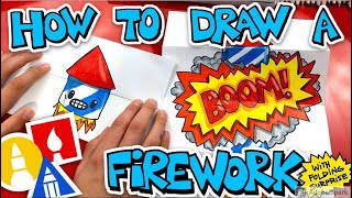 HOW TO DRAW a Firework Folding Surprise!!
